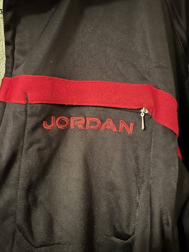 Michael Jordan Mens Black Red Zip Up Jacket Size XXL - Picture 2 of 8