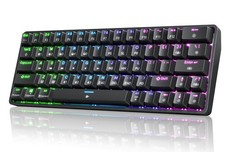 Dierya Dk63 Gaming Mechanical Keyboard, /2.4G/Wired Connection, Red Mechanical