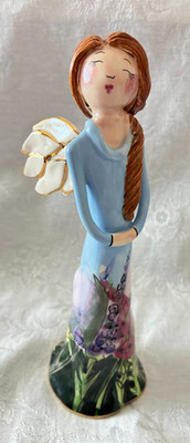 Blue Sky Heather Goldmine Ceramic Angel Figurine