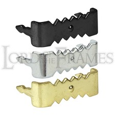 No Nail Easy Sawtooth Picture Hanger 24mm Self Fix Zinc Brass Black Canvas