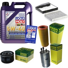 INSPEKTIONSKIT FILTER LIQUI MOLY ÖL 5L 5W-40 für Fiat Doblo 119 1.9 D Multijet