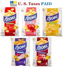 5 Packs LUX Lyuks Potato Chips Variety Flavors Made in Ukraine 125g (4.4oz) Each
