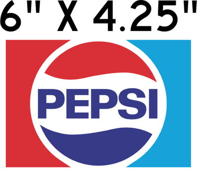 SIX PACK PEPSI COLA VINTAGE VINYL DECAL STICKER LABEL 6
