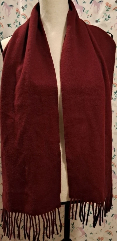 Bufanda unisex informal vintage Valentino V Zone mezcla de lana y cachemir con flecos Foto 3 de 4