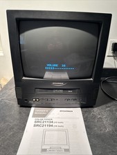 Sylvania SRC21134 13" CRT TV Combo VHS Retro Gaming AV No Remote VCR Not Working