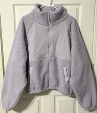 Blogilates Campfire Fleece Full Zip Jacket  Light Purple Size: M New