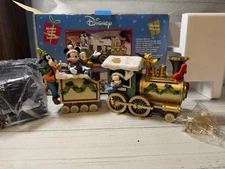 Disney Mickey Mouse and Friends Around the Tree Train Set Plays Jingle Bells NEW