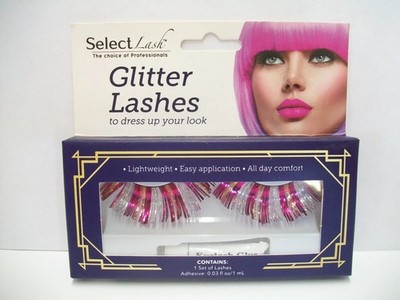 Select Lash Glitter Lashes #F10 Silver Red and Gold Tinsel
