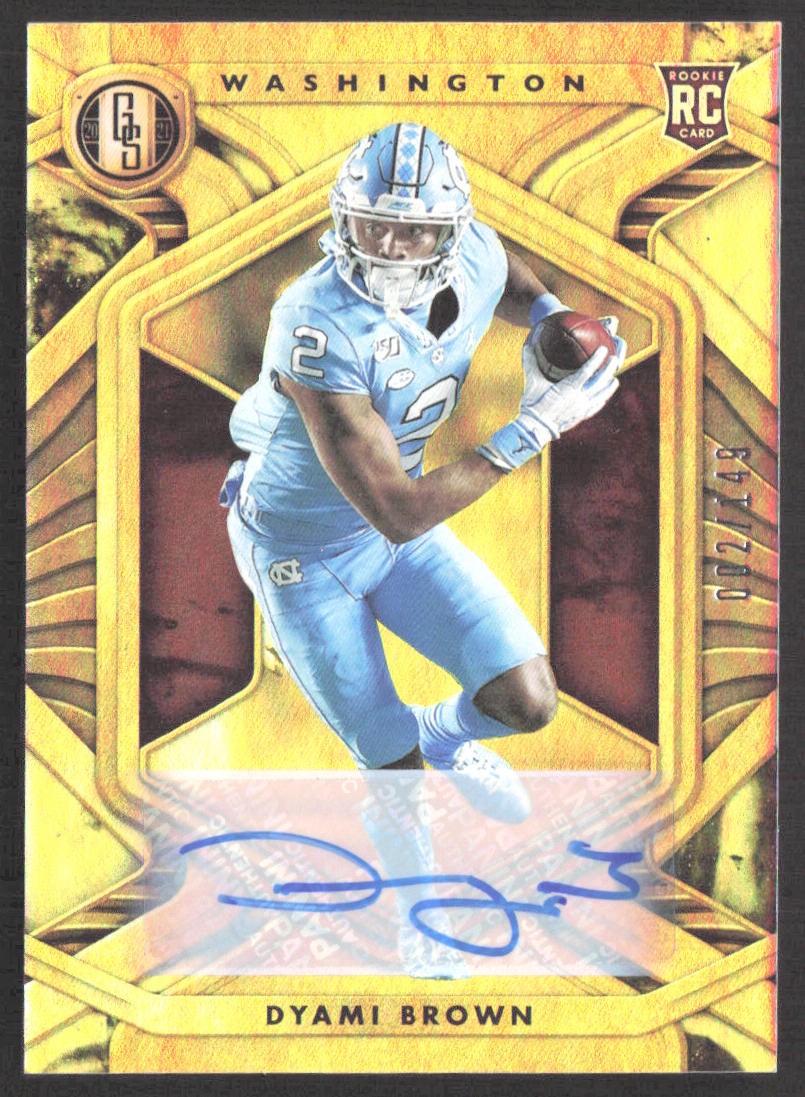Dyami Brown 2021 Panini Gold Standard Rookies Autographs #128 SN,RC,AU /149