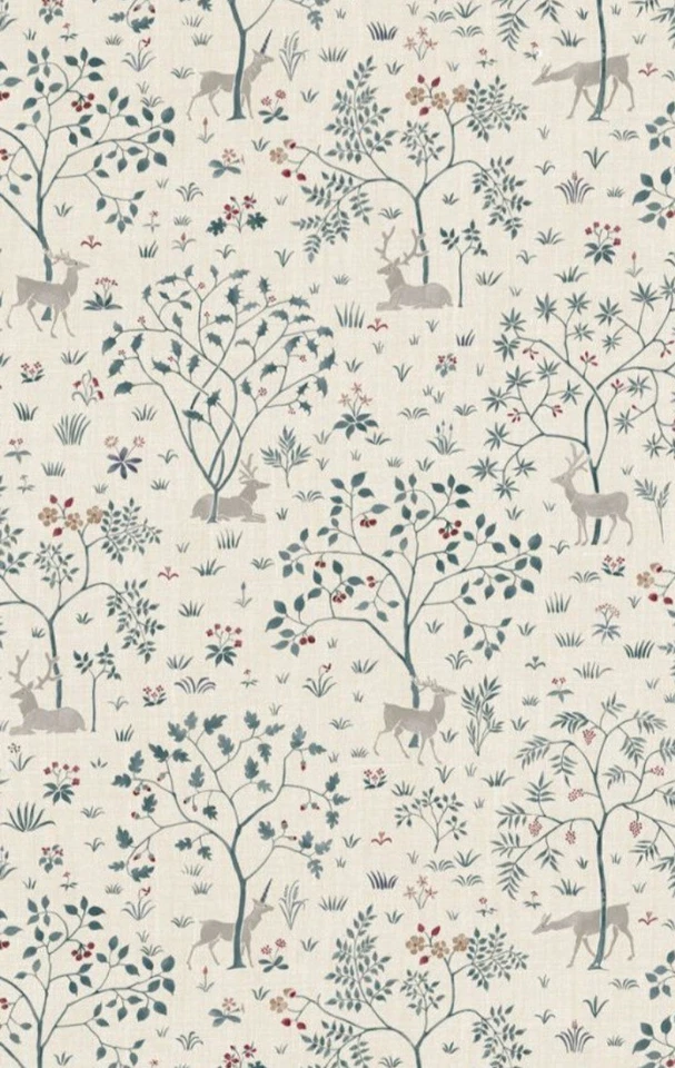Voysey Park Cluny 100% Linen fabric Lewis & Wood ENG. 3 + Yrds NEW Off The Bolt - Image 2 of 4