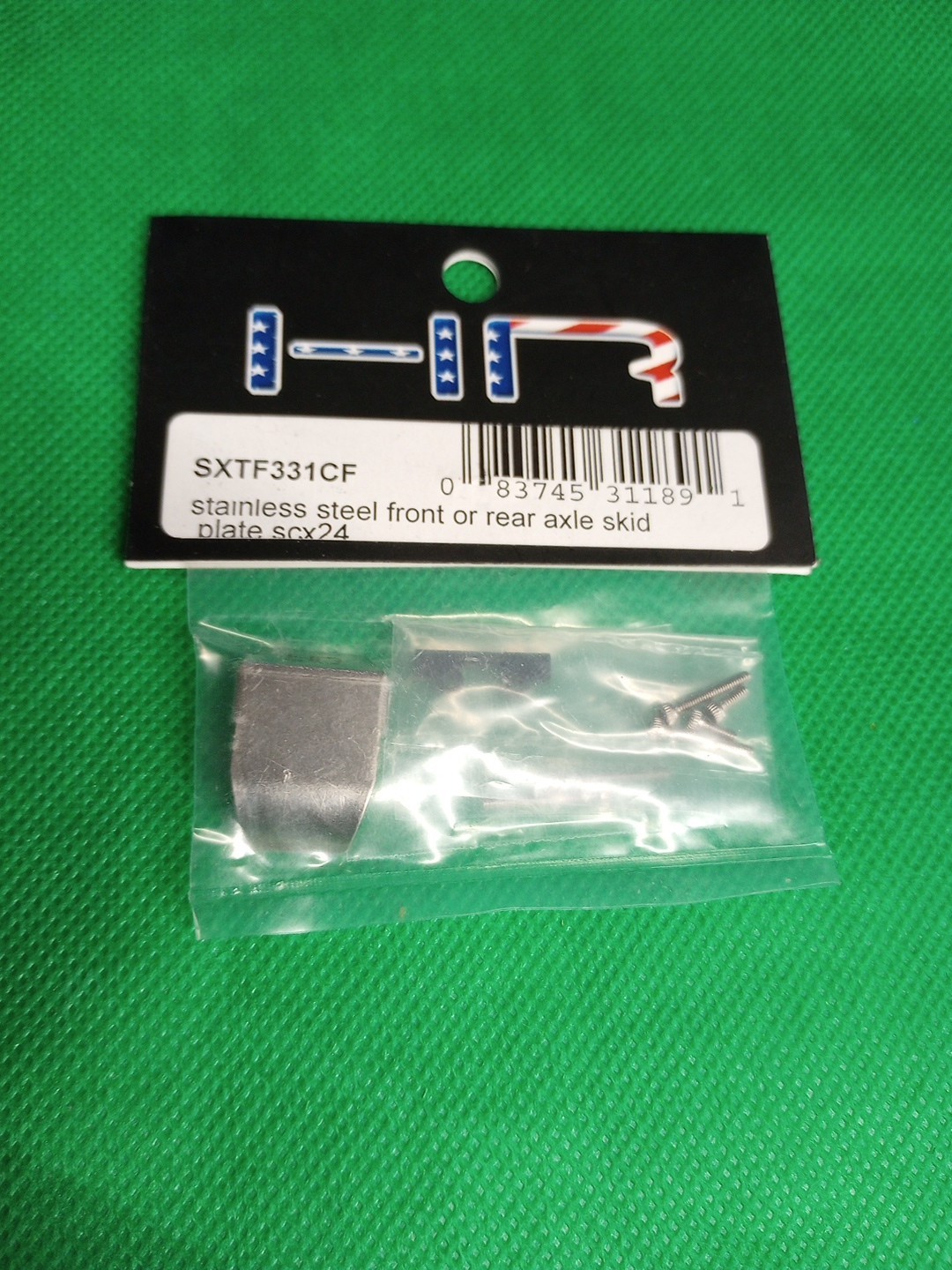 Hot Racing Axial SCX24 Stainless Steel Front or Rear Axle Skid Plate SXTF331CF