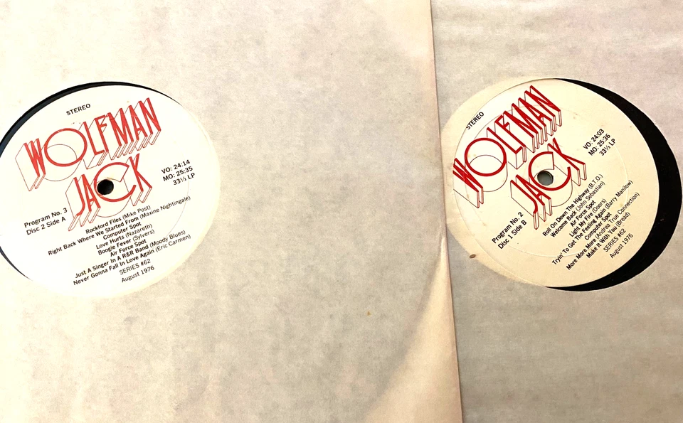 8/76 #62 USAF WOLFMAN JACK SHOW: NAZARETH, SYLVERS, EAGLES, DOORS, ANDREA TRUE - Image 2 of 3