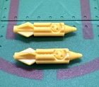 GI Joe The General Vehicle Parts Locust Bombs x 2 1990 Original Hasbro