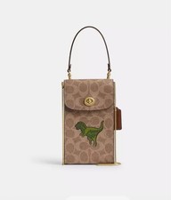 New COACH Lexie Canvas Mobile Mini Bag Crossbody