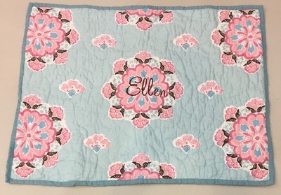 New Pottery Barn Kids Teal Brooklyn Quilted Pillow Sham Standard