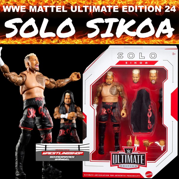 Wwe Mattel Ultimate Edition Serie 24 Solo Sikoa Wrestling Figur Elite Bloodline-image