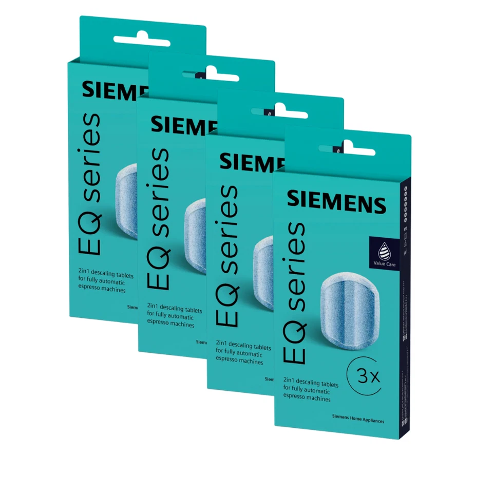 SIEMENS TZ80002 4 x 3 Stück Entkalkungstabletten für alle EQ + surpresso Kaffee