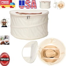 Elegant Stackable Hat  Toy Storage Box with Zipper Closure  Dust Cover