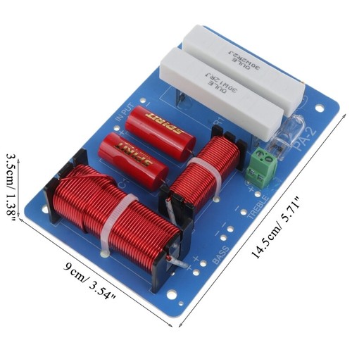1PC 500W 2 Way Speaker Frequency Divider Tweeter Bass Crossover Filter - Picture 8 of 8