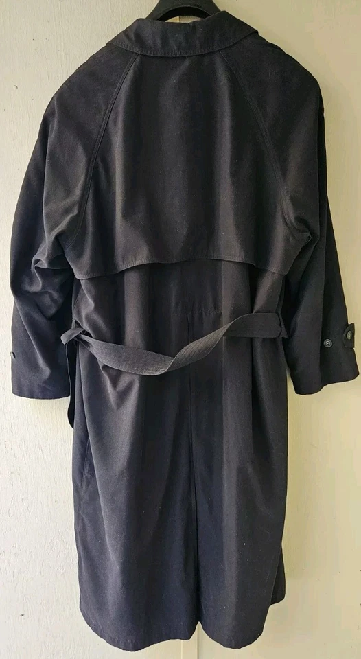 Gabardina para hombre Polo Ralph Lauren negra con cinturón manga larga 44R  Foto 3 de 4