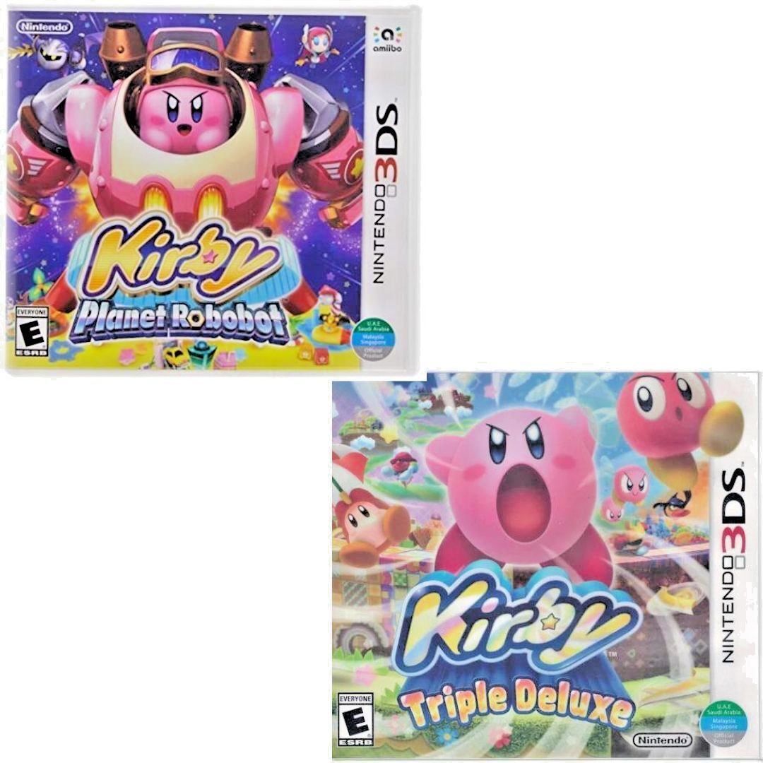Kirby Planet Robobot & Triple Deluxe Nintendo 3DS New Game Bundle