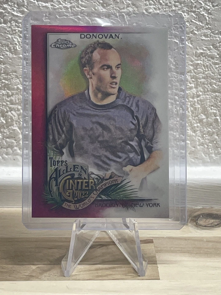 2022 Topps Allen & Ginter Chrome - LANDON DONOVAN - MAGENTA REFRACTOR #d 36/199 - Image 3 of 4