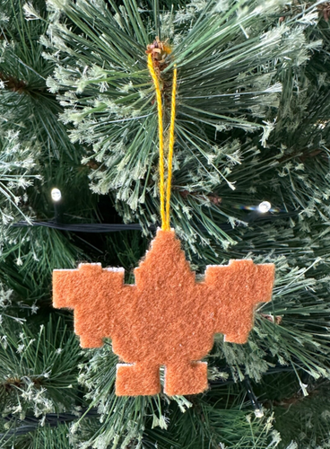 Handmade Cross Stitch Halloween Ornament-Completed-Trick or Treat-Witch Pumpkin - Picture 6 of 9