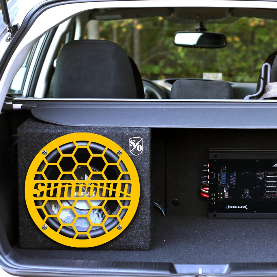 1pc FLAT Audio Protective Grill SUNDOWN Protect Mesh Speaker Cover YOUR LOGO - Image 2 of 4