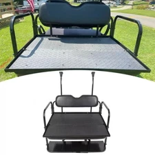 Fits Club Car Precedent Golf Cart Rear Flip Seat Cushion Kit (2004-UP) Black