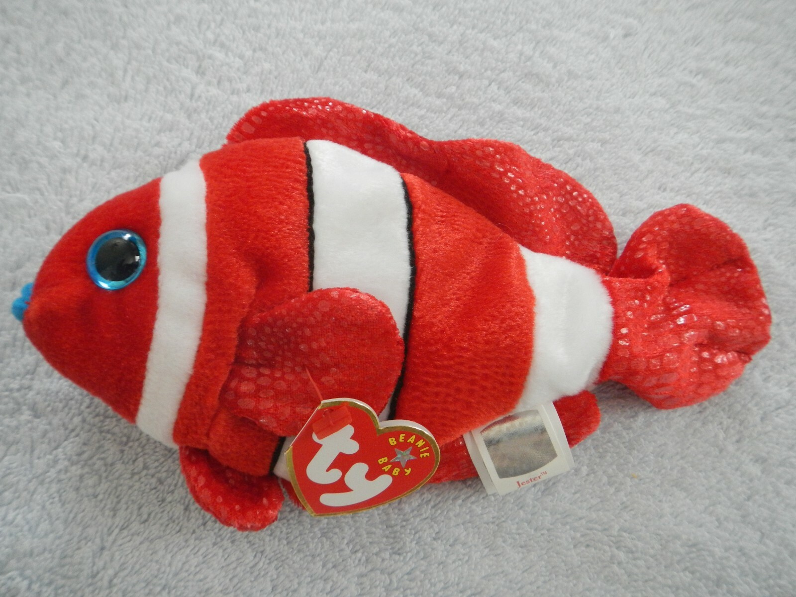ty-beanie-baby-jester-pretty-red-white-clown-fish-september-30