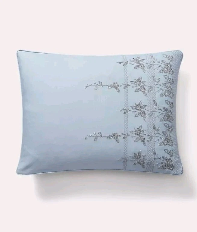 Ralph Lauren Carolyne Bordado 15" x 20" Almohada Decorativa Azul Nuevo sin Etiquetas Foto 3 de 4