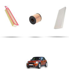 HOFFCAR Kit tagliando - 3 filtri per Mini Cooper II (R55,R56,R57,R60) 1.6 88kw d