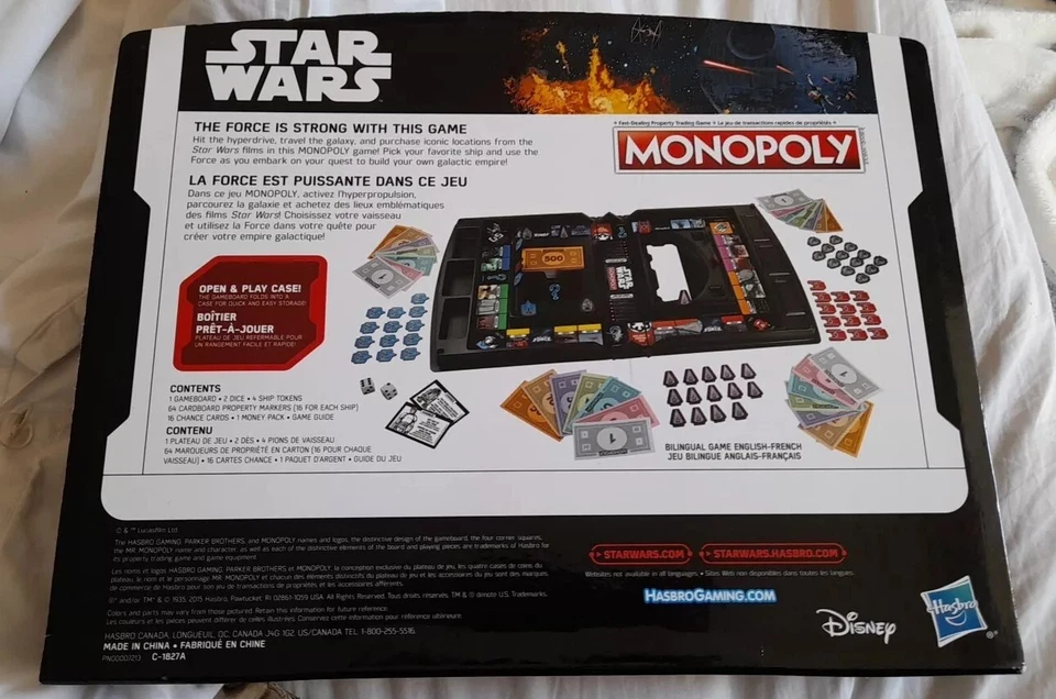 BN Monopoly Star Wars Edition By Parker Brothers.  2015 Play Game Edition - Image 2 of 3