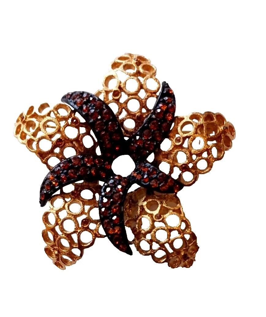 Blue Rhinestone Jewelry In Retro Costume Pins & Brooches for sale