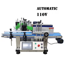 Automatic Round Bottle High Speed Labeling Machine with Desktop Conveyor 110V