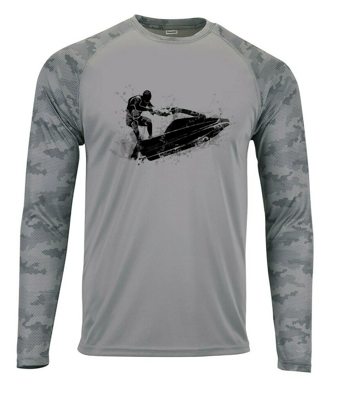 Jetski Water Sport Boat Ocean Camo Long Sleeve UPF 50 T-Shirt UV Protection Gift