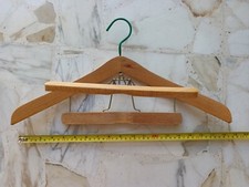 Antica Stampella gruccia appendiabito In Legno Vintage Anni 40 50 per completo