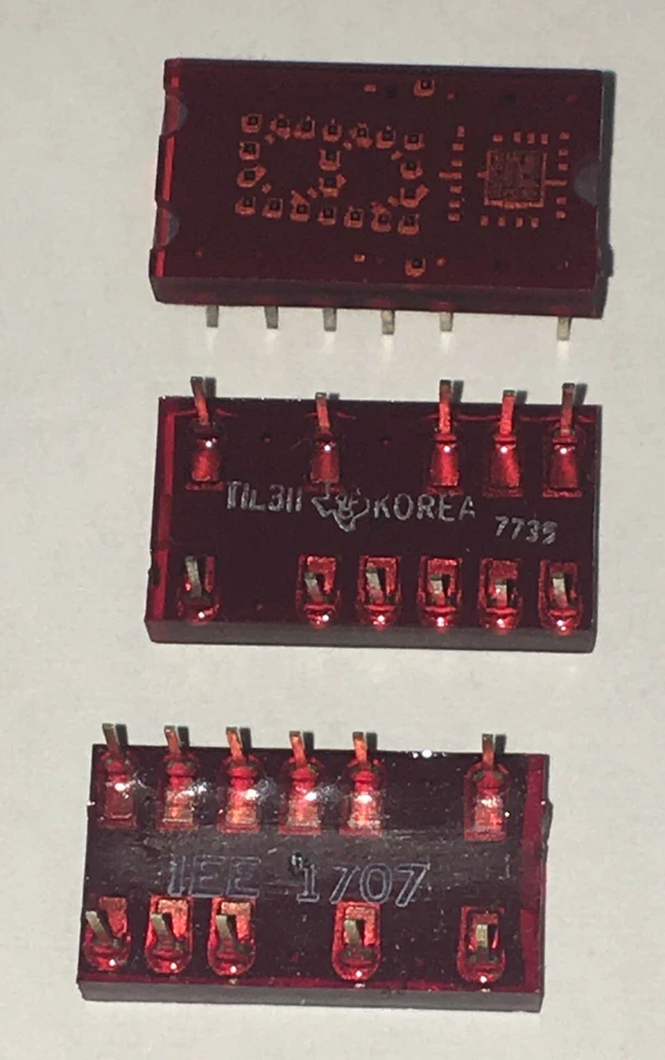 TIL311 or IEE1707 Intelligent Epoxy Hex 4x7 Dot Matrix LED Displays R&L Decimal - Image 2 of 2