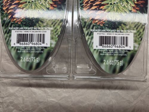 ~ Two (2) PACKS ~Yankee Candle BALSAM & CEDAR Melts 2.6 oz with 6 in each - Picture 3 of 3