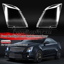 For Cadillac CTS Front Headlight Headlamp Clear Lens Cover Left+Right 2008-2013