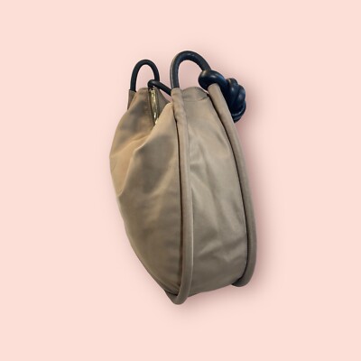 GANNI Large Shell Shoulder Bag Luxury Designer Nylon Purse Knot