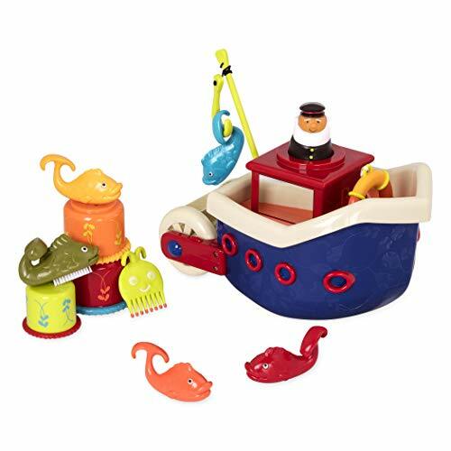 B toys  Fish N Splish Tub Toys Set  BPA Free 13-Pieces Bath Toys for Toddlers