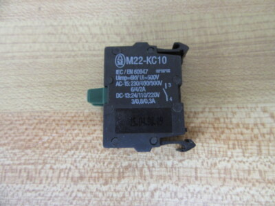 Moeller Klockner M22-KC10 Eaton Contact Block M22KC10