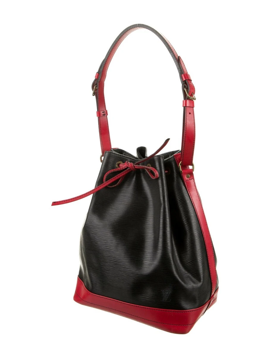 LOUIS VUITTON Epi Bicolor Noé Leather Large Black Red Shoulder Bag