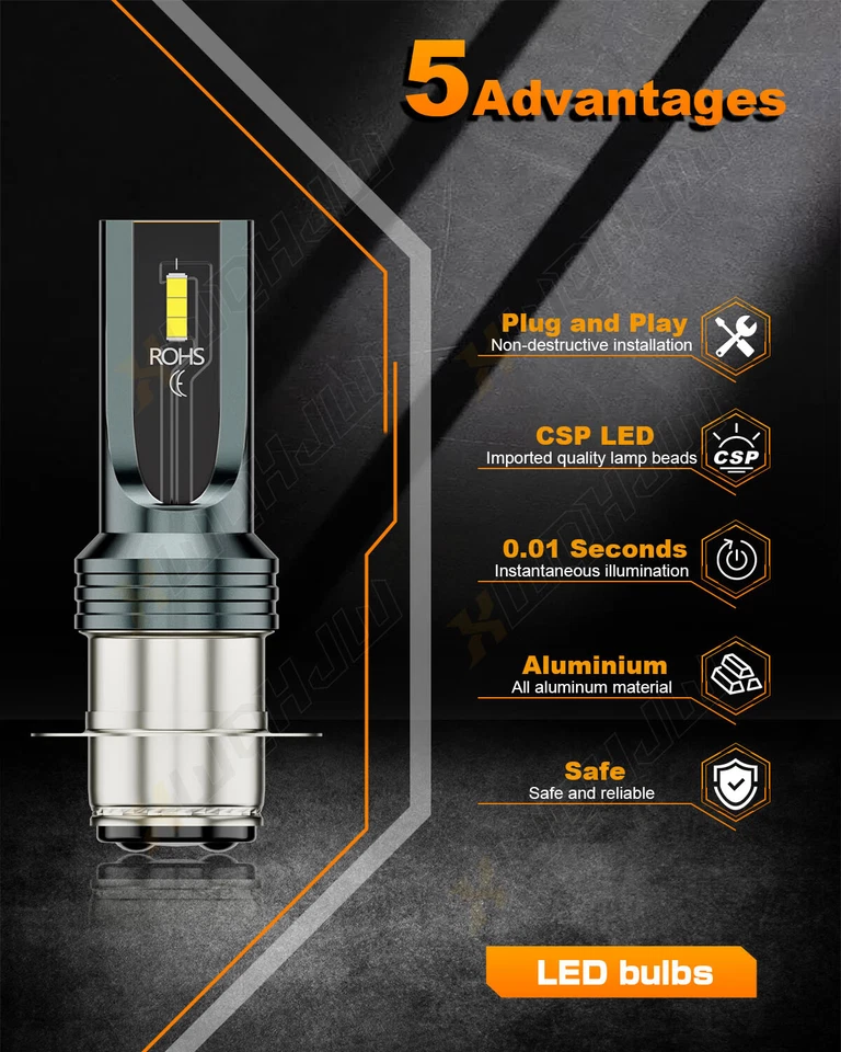 2x Faros LED para Suzuki LTZ 400 Z400 QUADSPORT 2003-2008 H6M 102-SMD 6000K Foto 4 de 4