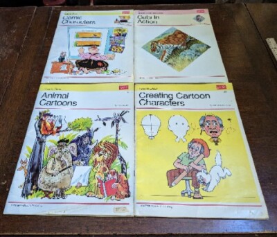 How To Draw Books 1989 Animal Cartoons Comic Characters Cats In Action  Lot Of 4