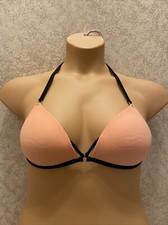 Victoria's Secret Bikini Top. Padded Multicolor With Rings. Size Medium