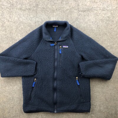 Patagonia Jacket Mens Medium Blue Retro Pile Fleece Full Zip