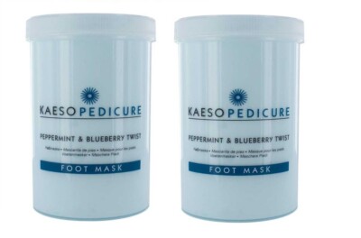 Kaeso Pediküre Pfefferminze & Blaubeere Twist Fußmaske 1200ml 2er Pack