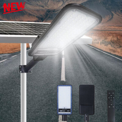 Commercial Solar Street Lights Outdoor Dusk-to-Dawn Solar High Bright Aluminum